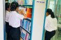 Tiết dạy học tại Thư viện trường, học sinh hứng thú với nguồn tài liệu từ sách, báo, tạp chí